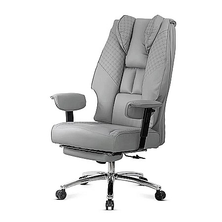 Scaune pentru birou - Scaun directorial OFF421, piele ecologica, robust, cadru metalic, mecanism sincron, brate reglabile, 150 kg
