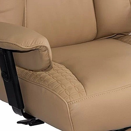 Scaun directorial OFF421, piele ecologica, robust, cadru metalic, mecanism sincron, brate reglabile, 150 kg [3]