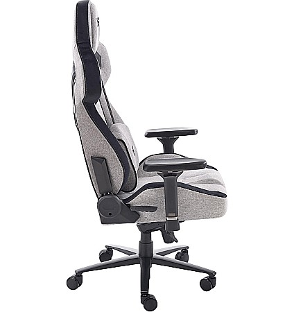 Scaun directorial pentru gaming HM Alister, stofa, robust, cadru metalic, cotiere reglabile, multiblock,100 kg, gri [3]