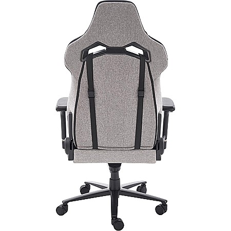 Scaun directorial pentru gaming HM Alister, stofa, robust, cadru metalic, cotiere reglabile, multiblock,100 kg, gri [4]