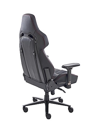 Scaun directorial pentru gaming HM Baldur, piele ecologica, cadru metalic, cotiere reglabile, multiblock,100 kg, negru [2]