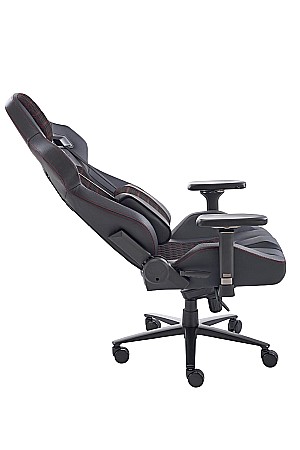 Scaun directorial pentru gaming HM Baldur, piele ecologica, cadru metalic, cotiere reglabile, multiblock,100 kg, negru [5]