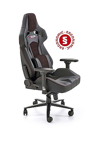 Scaun directorial pentru gaming HM Baldur, piele ecologica, cadru metalic, cotiere reglabile, multiblock,100 kg, negru [3]
