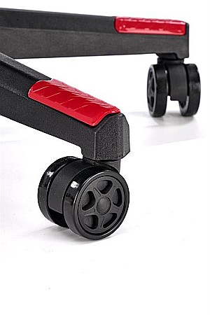 Scaun directorial pentru gaming HM Nitro 2, stofa, cotiere reglabile, multiblock, ergonomic,120 kg, negru/rosu [9]