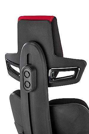 Scaun directorial pentru gaming HM Nitro 2, stofa, cotiere reglabile, multiblock, ergonomic,120 kg, negru/rosu [6]