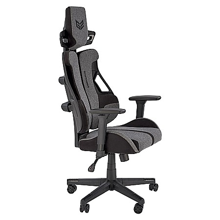 Scaun directorial pentru gaming HM Nitro 2, stofa, cotiere reglabile, multiblock, ergonomic,120 kg, gri/negru [9]