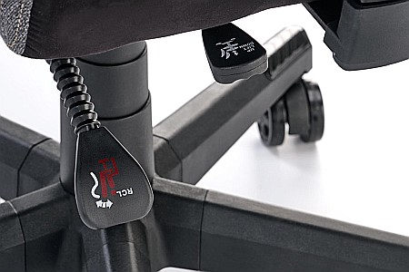 Scaun directorial pentru gaming HM Nitro 2, stofa, cotiere reglabile, multiblock, ergonomic,120 kg, gri/negru [4]