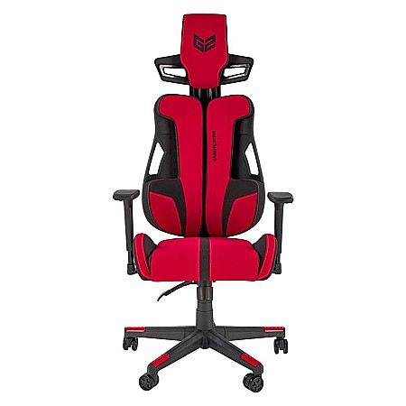 Scaun directorial pentru gaming HM Nitro 2, stofa, cotiere reglabile, multiblock, ergonomic,120 kg, negru/rosu [4]