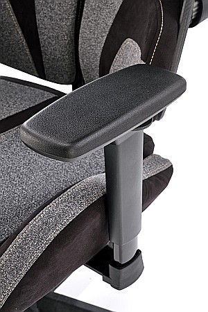 Scaun directorial pentru gaming HM Nitro 2, stofa, cotiere reglabile, multiblock, ergonomic,120 kg, gri/negru [5]