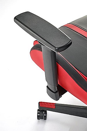Scaun directorial pentru gaming HM Nitro, piele ecologica/stofa, cotiere reglabile, multiblock, ergonomic,120 kg, negru/rosu [7]