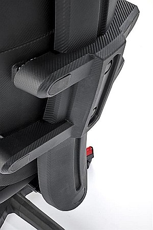 Scaun directorial pentru gaming HM Nitro, piele ecologica/stofa, cotiere reglabile, multiblock, ergonomic,120 kg, negru/rosu [8]