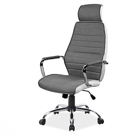 Scaun directorial SL Q035 gri - alb [1]