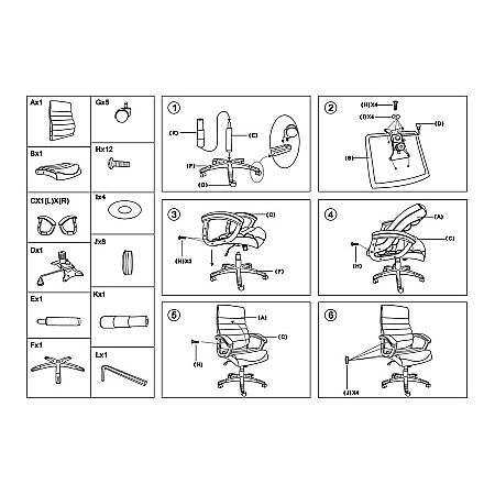 Scaun directorial SL Q087, tapitat cu piele ecologica, ergonomic, mecanism de balans, rotativ, cadru polipropilena, 100 kg, alb [2]