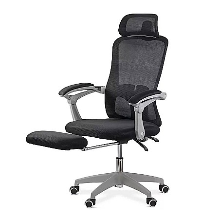 Scaun ergonomic cu tetiera OFF 430, mesh, suport picioare, polipropilena, 100 kg [3]