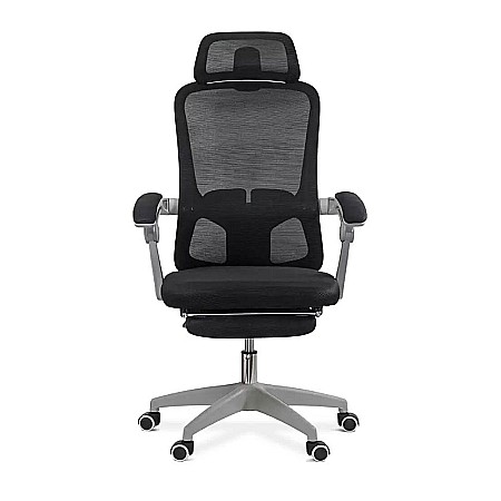 Scaun ergonomic cu tetiera OFF 430, mesh, suport picioare, polipropilena, 100 kg [1]