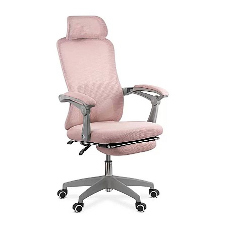 Scaune cu mesh - Scaun ergonomic cu tetiera OFF 430, mesh, suport picioare, polipropilena, 100 kg