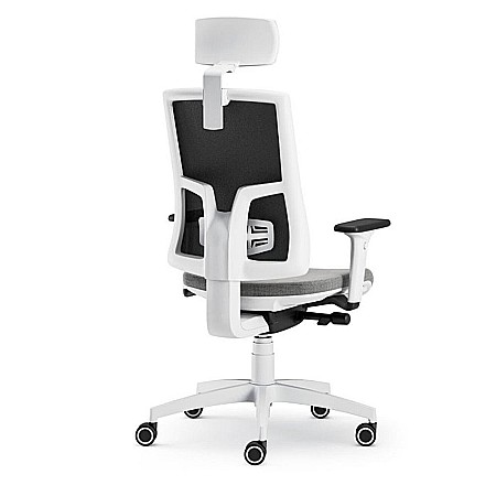 Scaun ergonomic cu tetiera Pure Alb Mesh PDH [3]