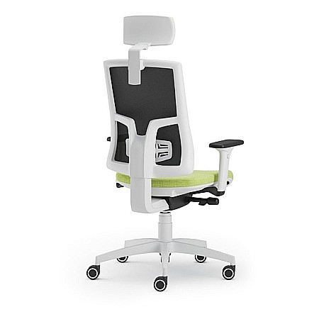 Scaun ergonomic cu tetiera Pure Alb Mesh PDH [2]