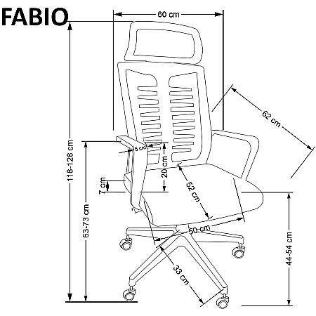 Scaun ergonomic mesh HM Fabio negru [14]