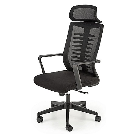 Scaun ergonomic mesh HM Fabio negru [1]