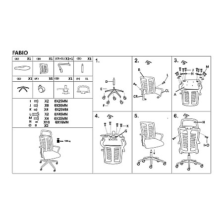 Scaun ergonomic mesh HM Fabio negru [15]