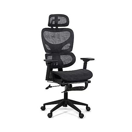 Scaun ergonomic multifunctional SYYT 9508, mesh, suport lombar, tetiera, spatar si brate reglabile, suport picioare, 120 kg [3]