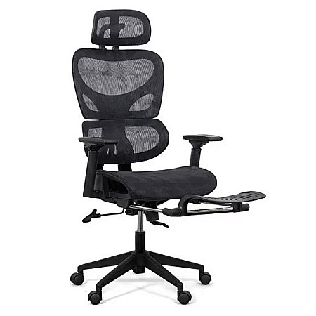 Scaun ergonomic multifunctional SYYT 9508, mesh, suport lombar, tetiera, spatar si brate reglabile, suport picioare, 120 kg [2]