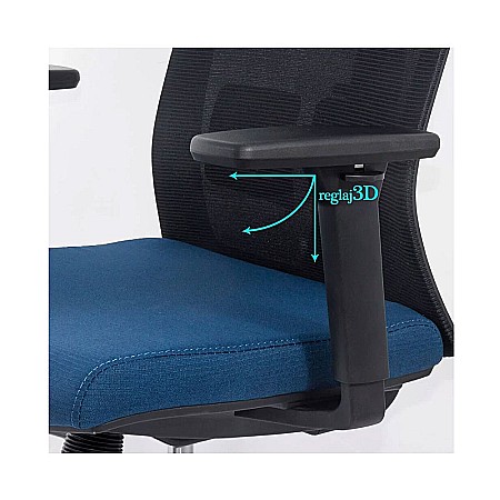 Scaun ergonomic SYYT 9501, mesh, suport lombar si tetiera reglabila, sistem inclinare, cotiere ajustabile, 120 kg [2]