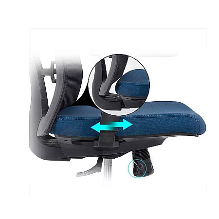 Scaun ergonomic SYYT 9501, mesh, suport lombar si tetiera reglabila, sistem inclinare, cotiere ajustabile, 120 kg [4]