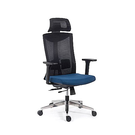 Scaun ergonomic SYYT 9501, mesh, suport lombar si tetiera reglabila, sistem inclinare, cotiere ajustabile, 120 kg [5]