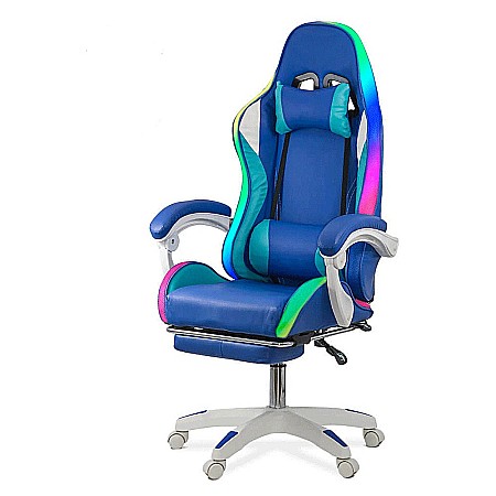 Scaun gaming cu lumini RBG si suport picioare OFF 298 [1]