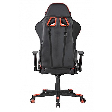 Scaun gaming GN90 Indianapolis, suport lombar, perna tetiera, cotiere reglabile, rotativ, mecanism multiblock, 150 kg, negru/rosu [5]