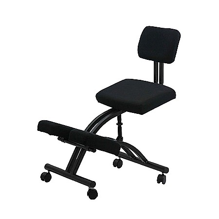 Scaun kneeling chair OFF 094, stofa, ajustabil inaltime, postura corecta, 100 kg, negru [1]