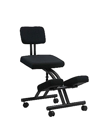 Scaune profesionale - Scaun kneeling chair OFF 094, stofa, ajustabil inaltime, postura corecta, 100 kg, negru