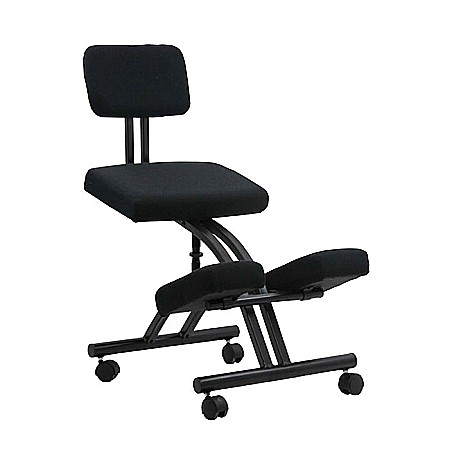 Scaun kneeling chair OFF 094, stofa, ajustabil inaltime, postura corecta, 100 kg, negru [4]