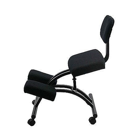 Scaun kneeling chair OFF 094, stofa, ajustabil inaltime, postura corecta, 100 kg, negru [2]