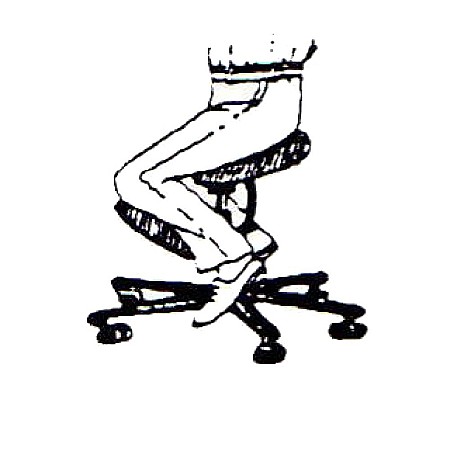 Scaun kneeling chair OFF 094, stofa, ajustabil inaltime, postura corecta, 100 kg, negru [3]