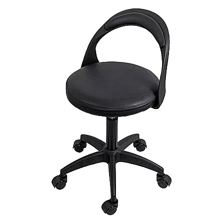 Scaun laborator OFF1020, rotativ, baza polipropilena, piele ecologica, inaltime ajustabila, 100 kg [4]