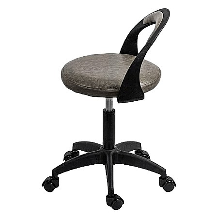 Scaun laborator OFF1020, rotativ, baza polipropilena, piele ecologica, inaltime ajustabila, 100 kg [2]