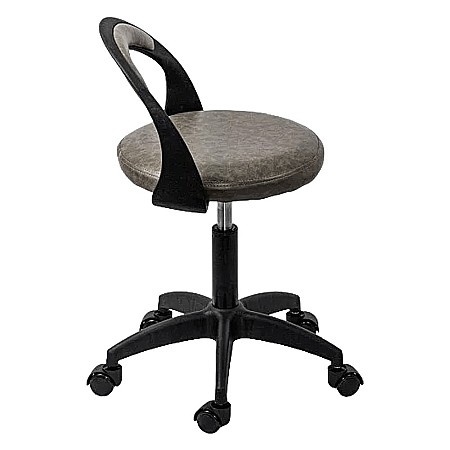 Scaun laborator OFF1020, rotativ, baza polipropilena, piele ecologica, inaltime ajustabila, 100 kg [1]