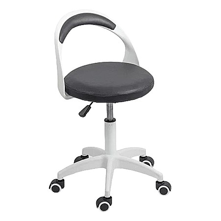 Scaun laborator OFF1021, rotativ, baza polipropilena, piele ecologica, inaltime ajustabila, 100 kg [3]