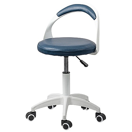 Scaun laborator OFF1021, rotativ, baza polipropilena, piele ecologica, inaltime ajustabila, 100 kg [1]