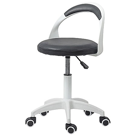 Scaun laborator OFF1021, rotativ, baza polipropilena, piele ecologica, inaltime ajustabila, 100 kg [0]