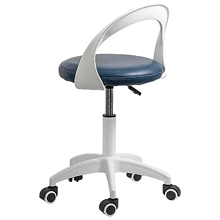 Scaun laborator OFF1021, rotativ, baza polipropilena, piele ecologica, inaltime ajustabila, 100 kg [3]