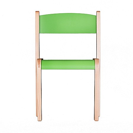 Scaun lemn gradinita Bambi, H31, verde [1]
