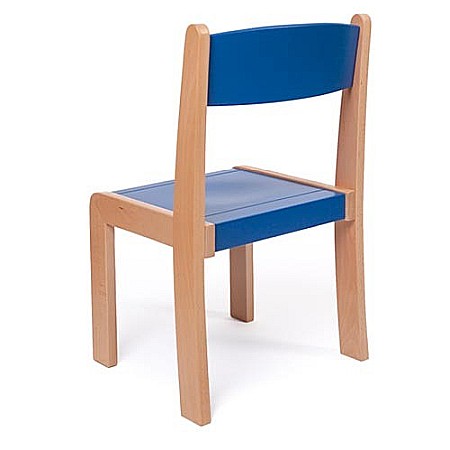 Scaun lemn gradinita Bambi, H35, albastru [2]