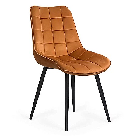 Scaune living - Scaun living BUC 206, catifea, picioare metalice, robust, ergonomic, 110 kg