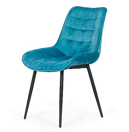 Scaune living - Scaun living BUC 206, catifea, picioare metalice, robust, ergonomic, 110 kg