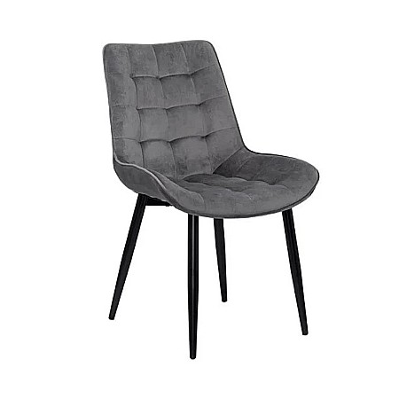 Scaune living - Scaun living BUC 206, catifea, picioare metalice, robust, ergonomic, 110 kg