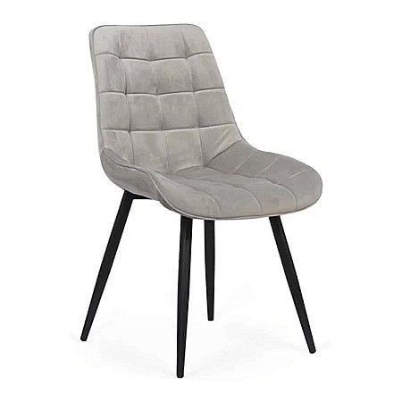 Produse - Scaun living BUC 206, catifea, picioare metalice, robust, ergonomic, 110 kg